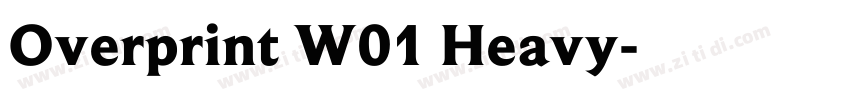 Overprint W01 Heavy字体转换